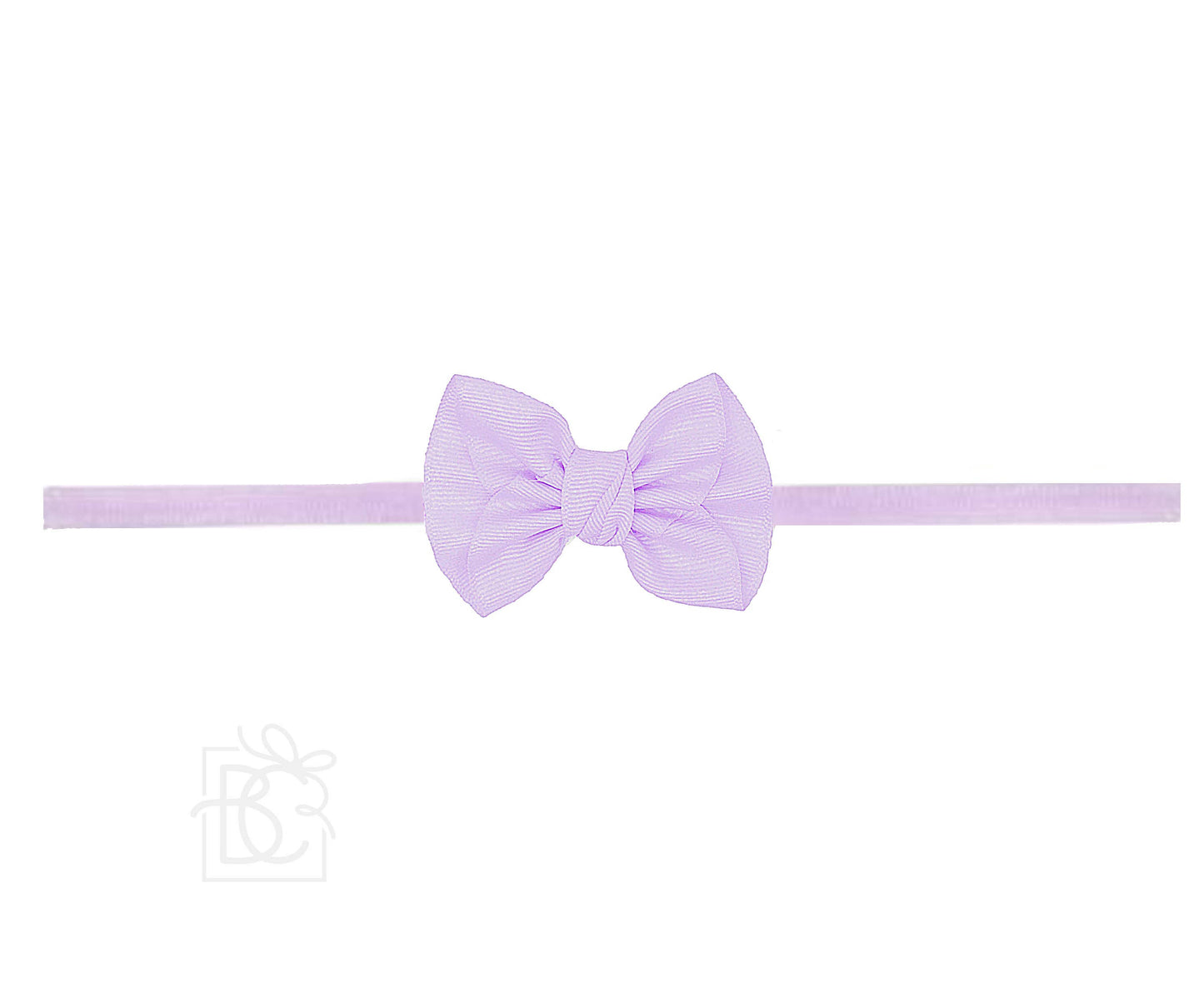 Light Orchid 1/4 in PANTYHOSE HEADBAND W/ 2.5" MINI ANNE BOW