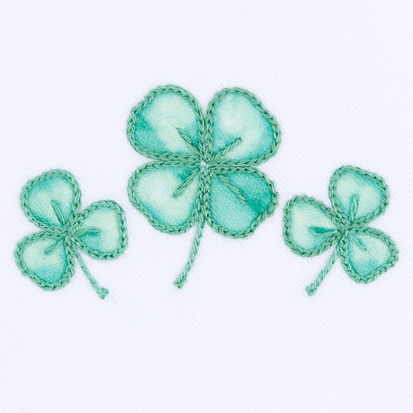 Lucky Little Ones Embroidered Bib - Green