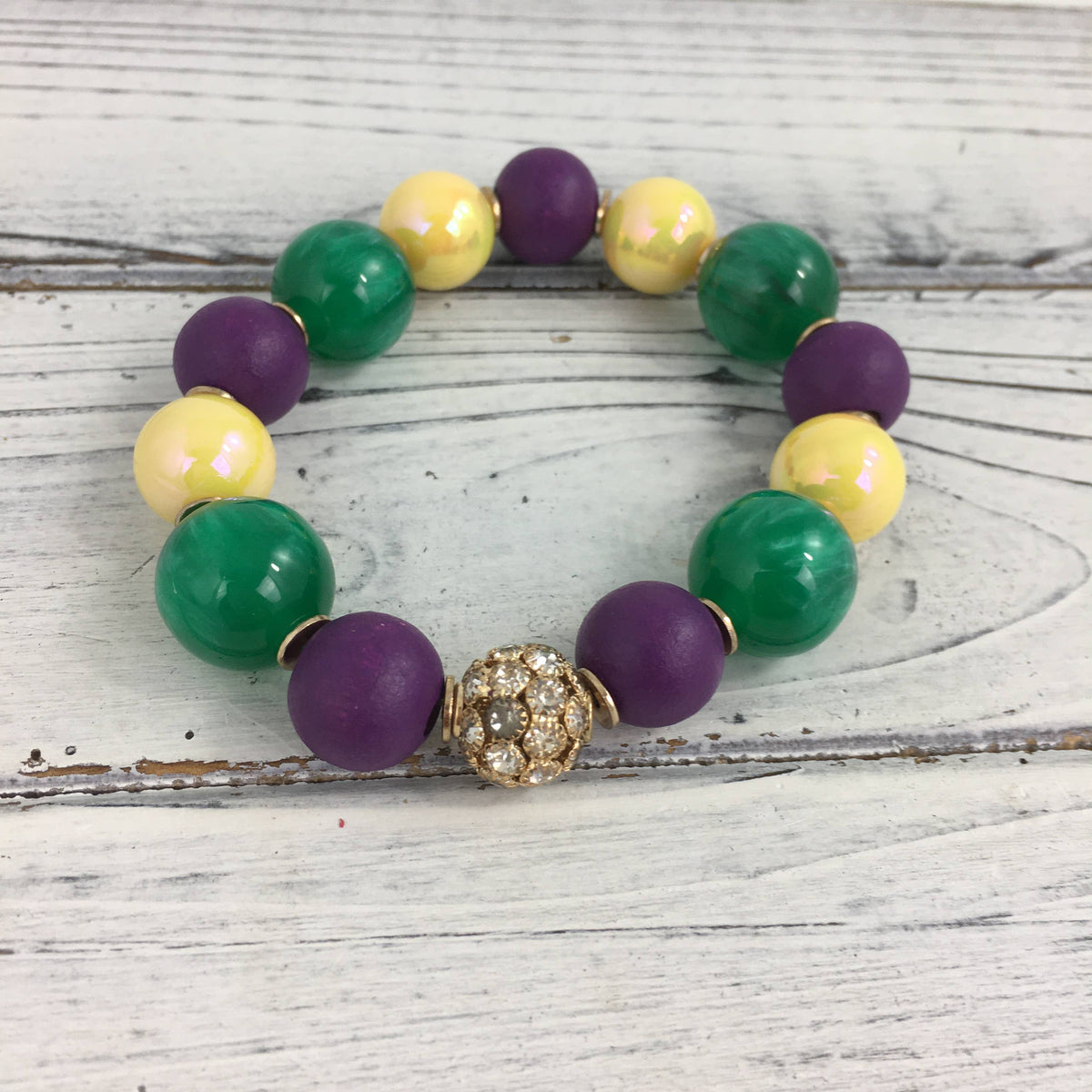 Mardi Gras Ball Stretch Bracelet