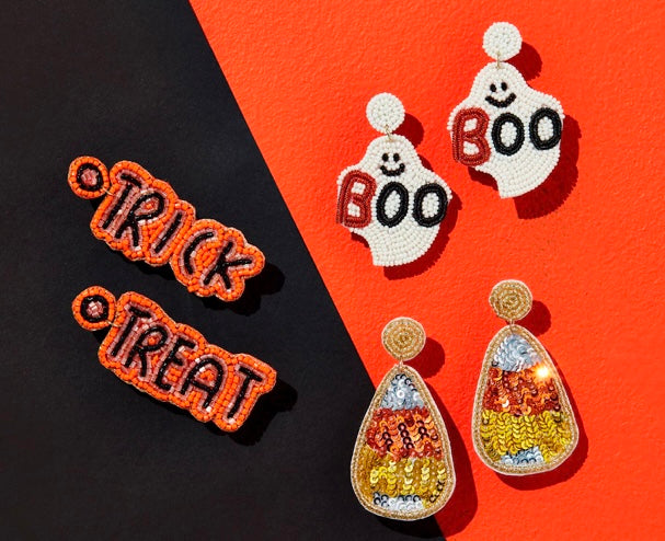 Halloween beaded earrings