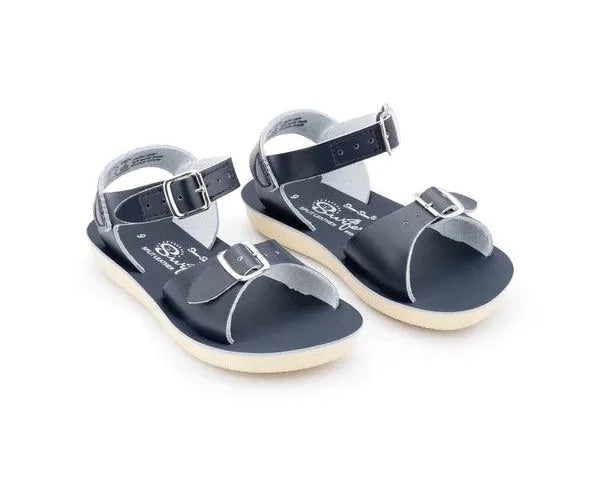 Navy surfer hook and loop sandals