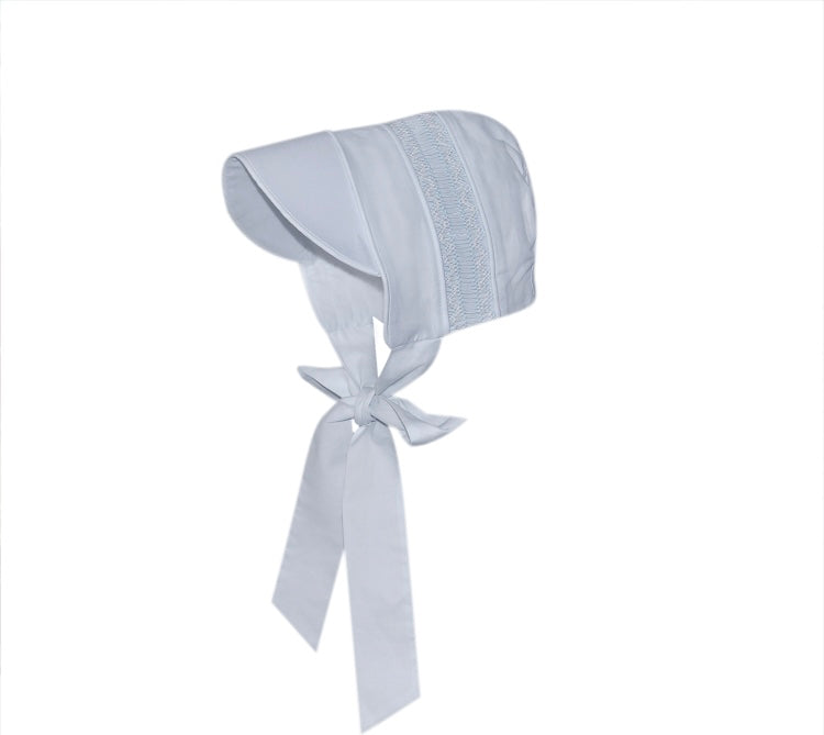Blue Smocked Bonnet