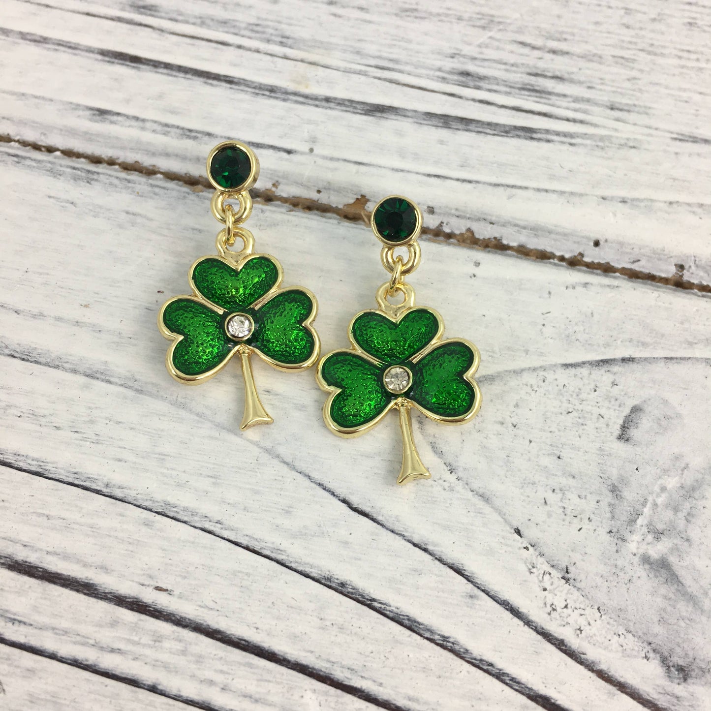 Shamrock Clover Dangle Earrings