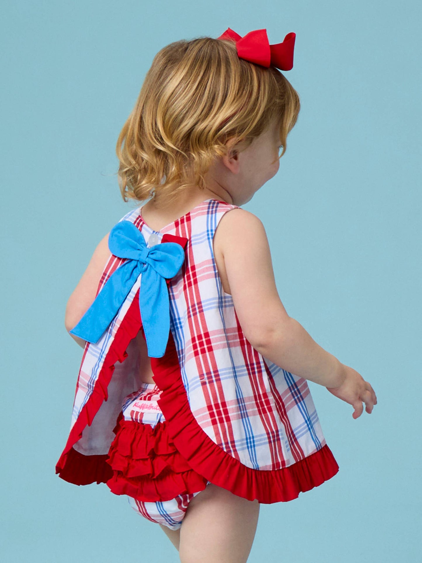 Lincoln Plaid Ruffle Swing Top & Bloomer Set
