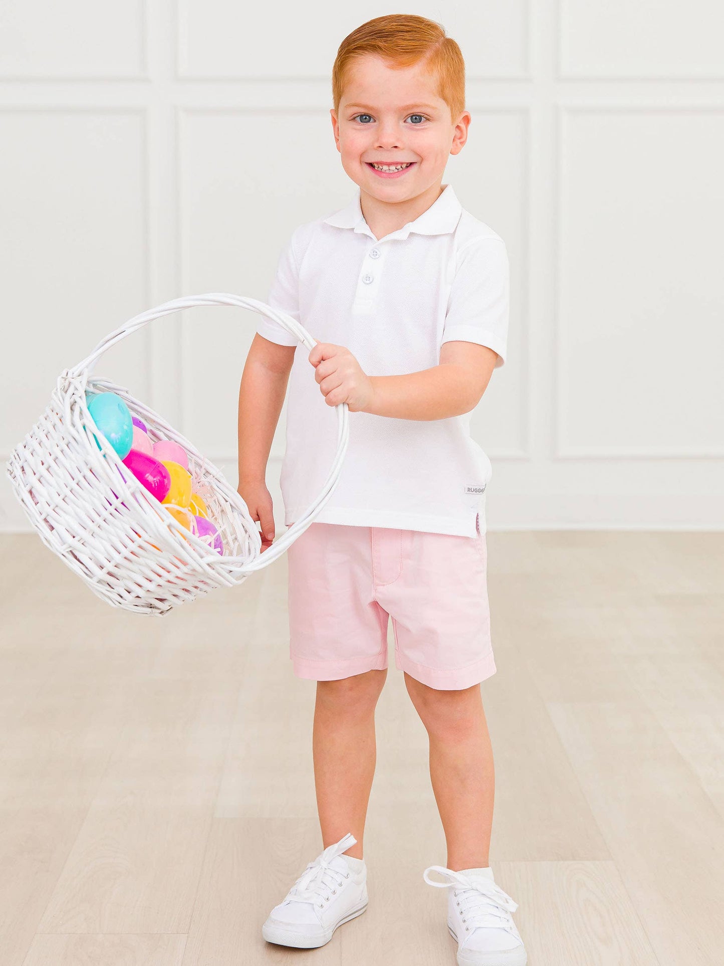 Boys Pink Stretch Chino Shorts