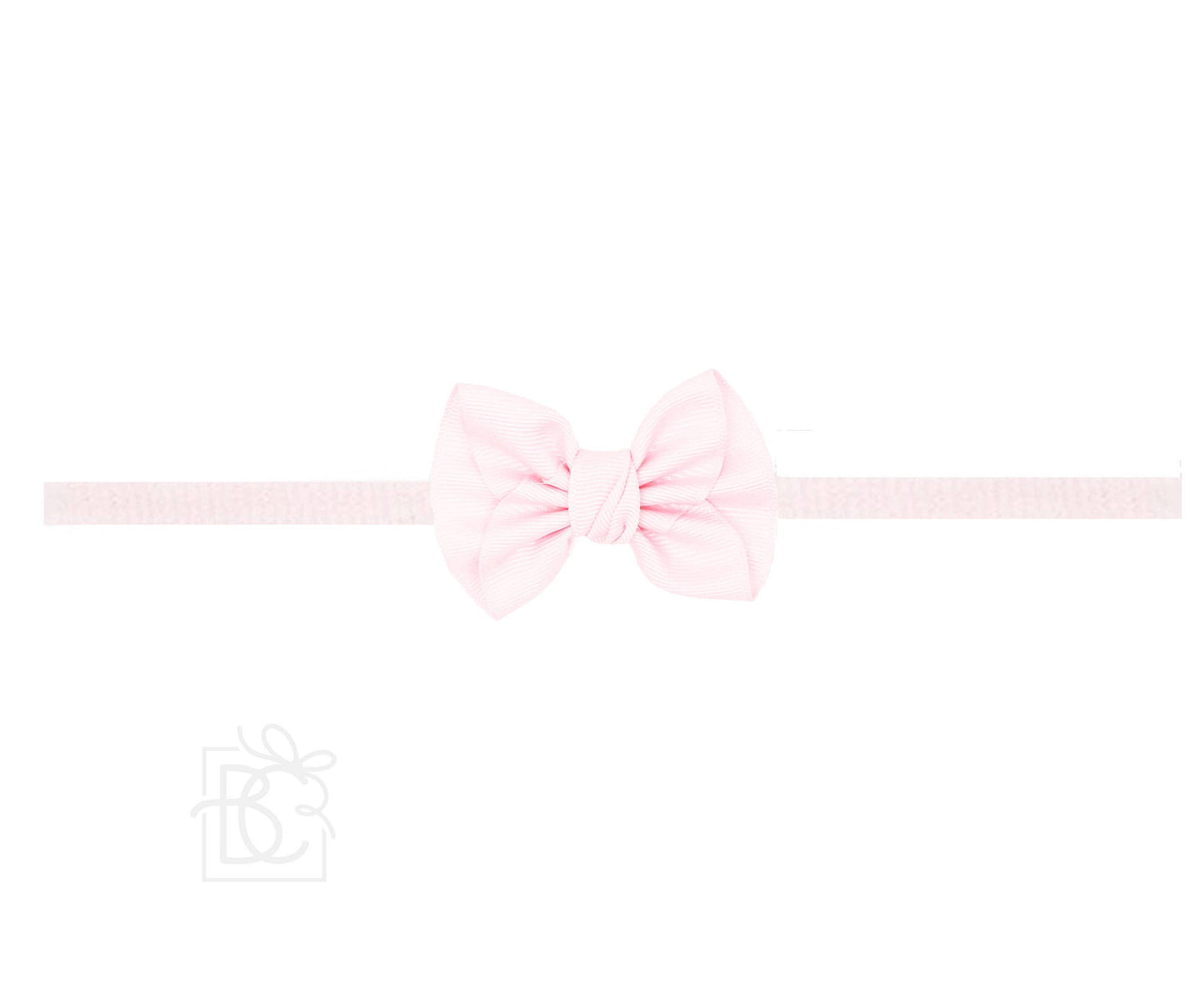 Powder Pink PANTYHOSE HEADBAND W/ 2.5" MINI ANNE BOW