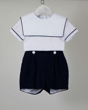 Navy Corduroy Andrew Button Up Set