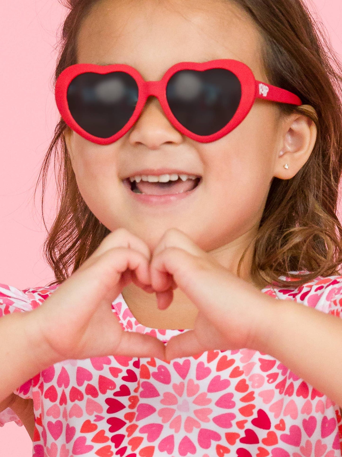 Girls Red Heart Shaped Sunglasses