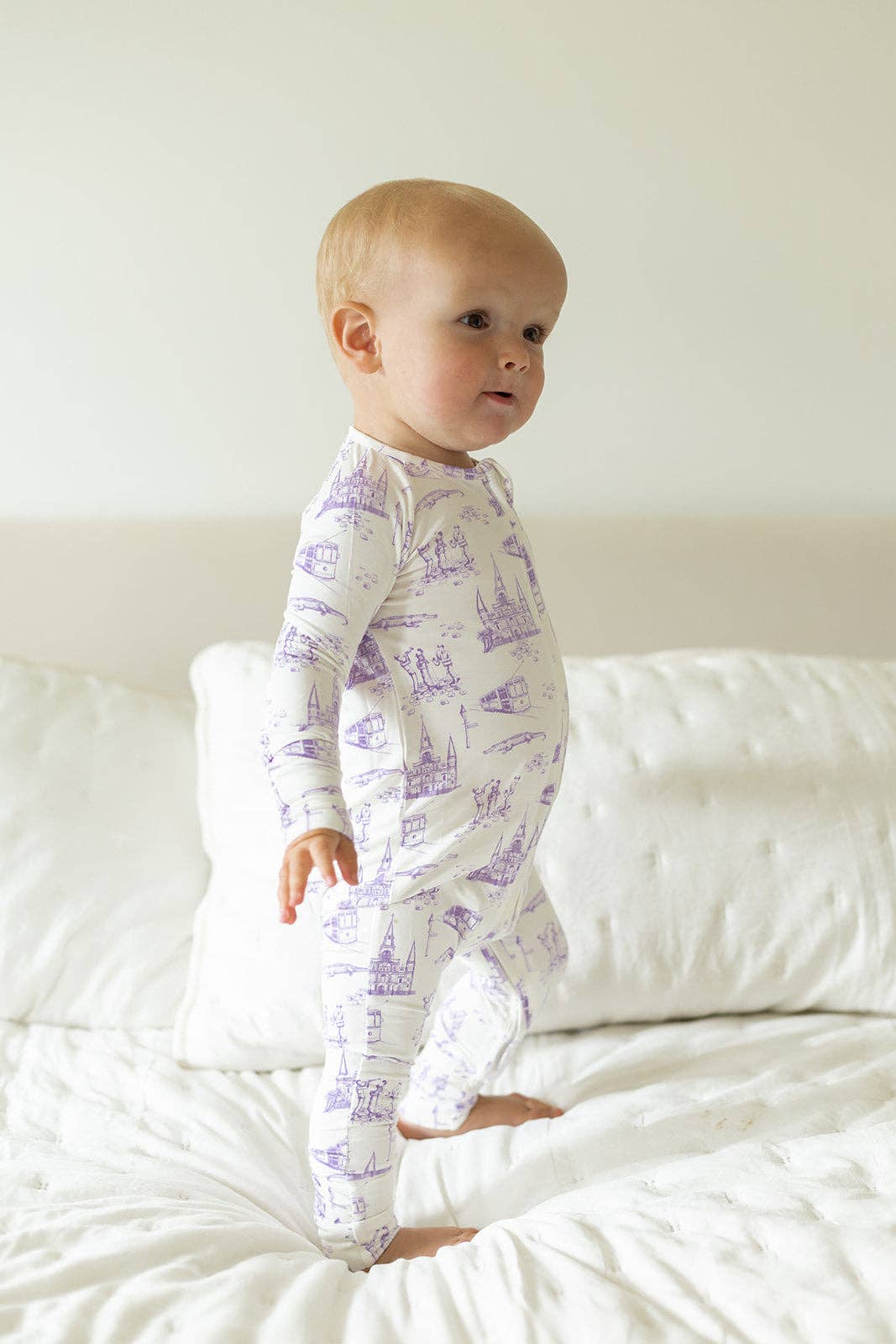 Lavender Nola Toile Double Zipper Bamboo Sleeper