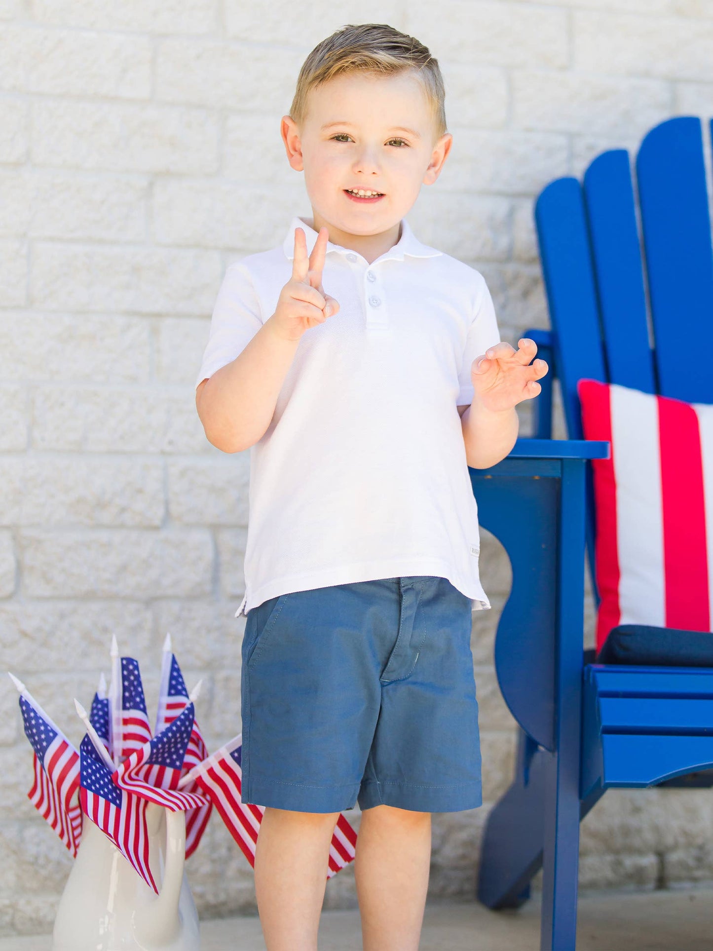 Boys White Pique Short Sleeve Polo Shirt