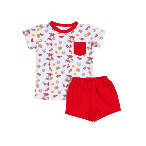 Lil’ Cajun Blue Short Set