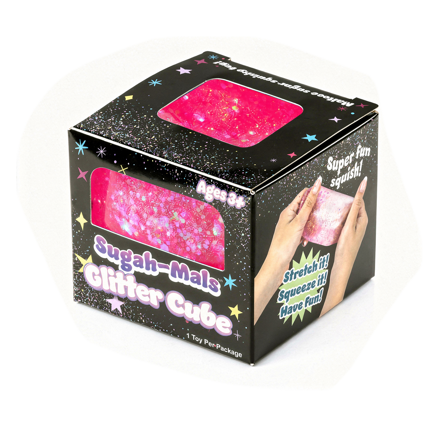 Sugah-Mals™ Glitter Sugar Cube Squishy Stress Ball -Assorted