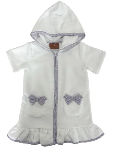 Purple Stripe Girls Terry Cover up