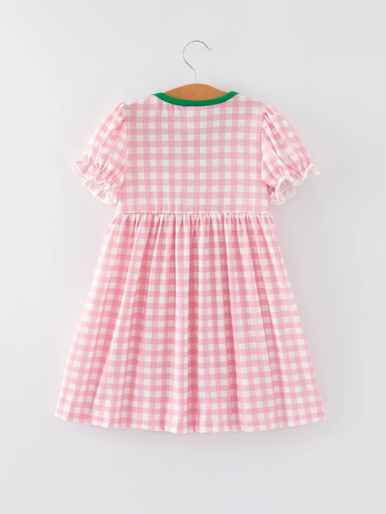 St. Patrick's Day Smocked 4-leaf Clover Bow Dress