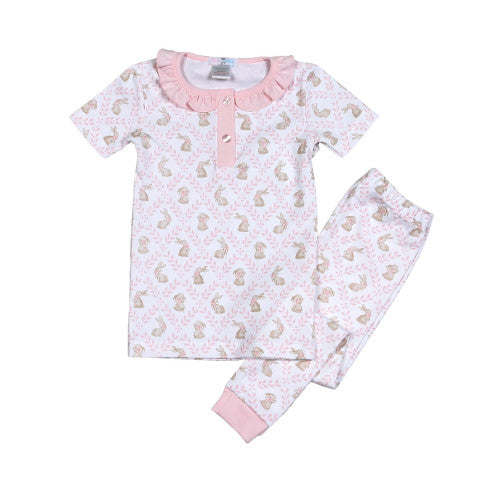 Pink Easter Bunnies Pima Pajama Set