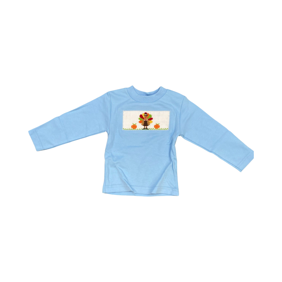 Blue Turkey Smocked Shirt