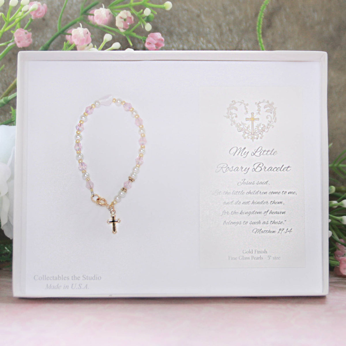 First Rosary Infant Specialty Boxed Bracelet Gold Finish