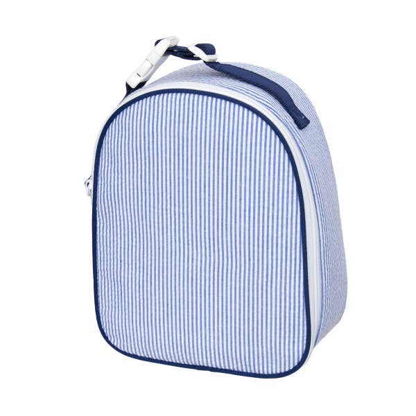 Navy Seersucker Gumdrop Lunchbox