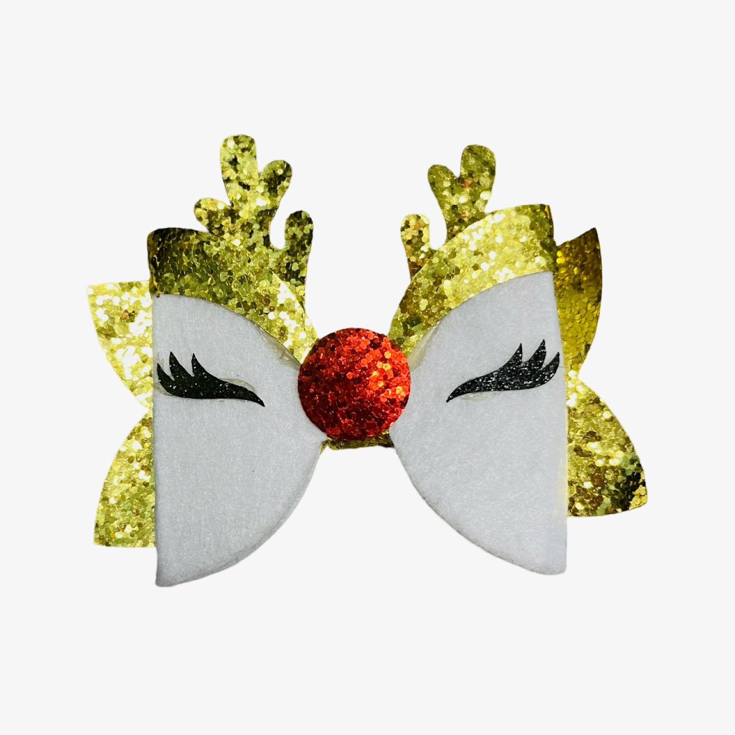 Sequins Reindeer Bow (3.5 clip)