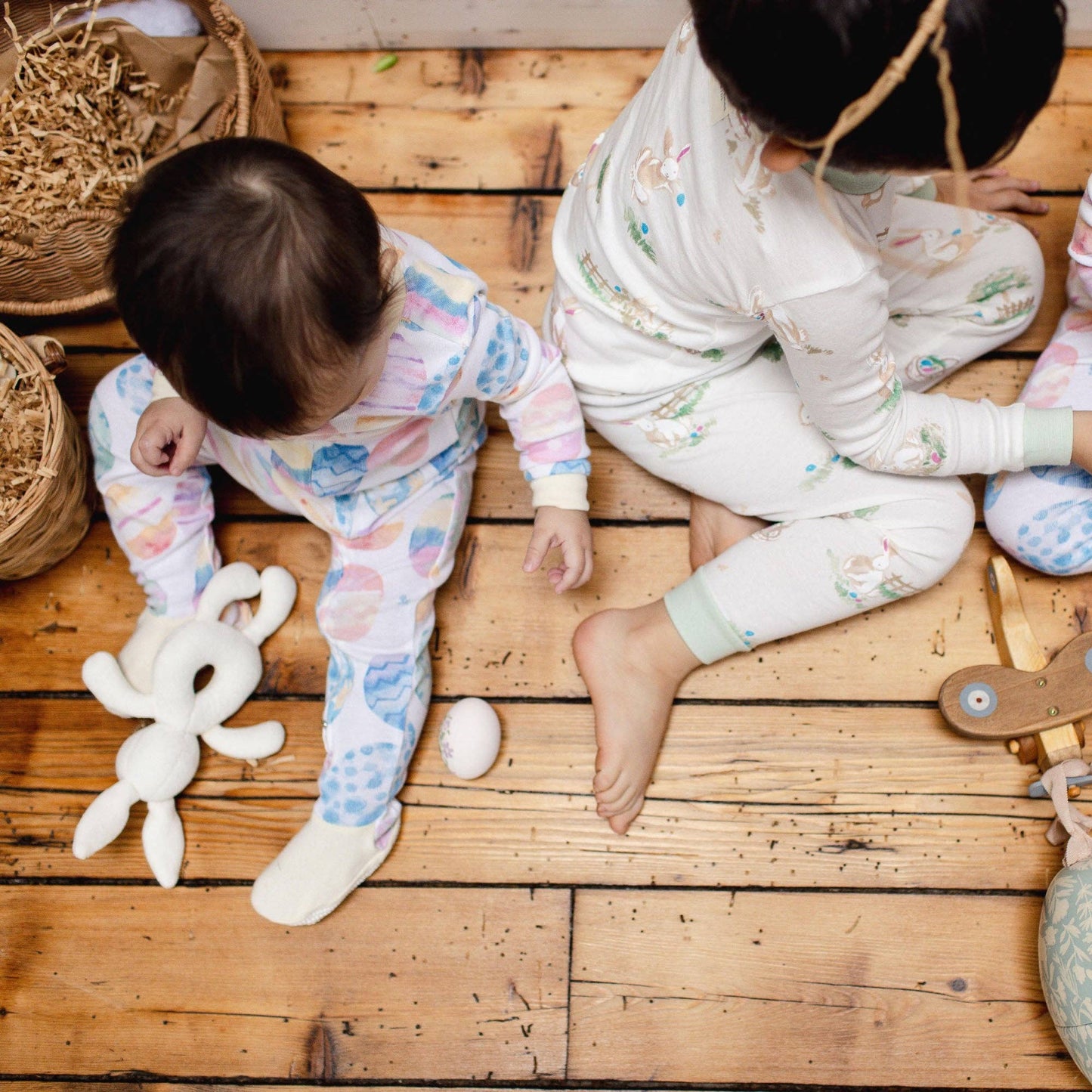 Bunny Egg Hunt Organic Cotton Two-Piece Pajamas