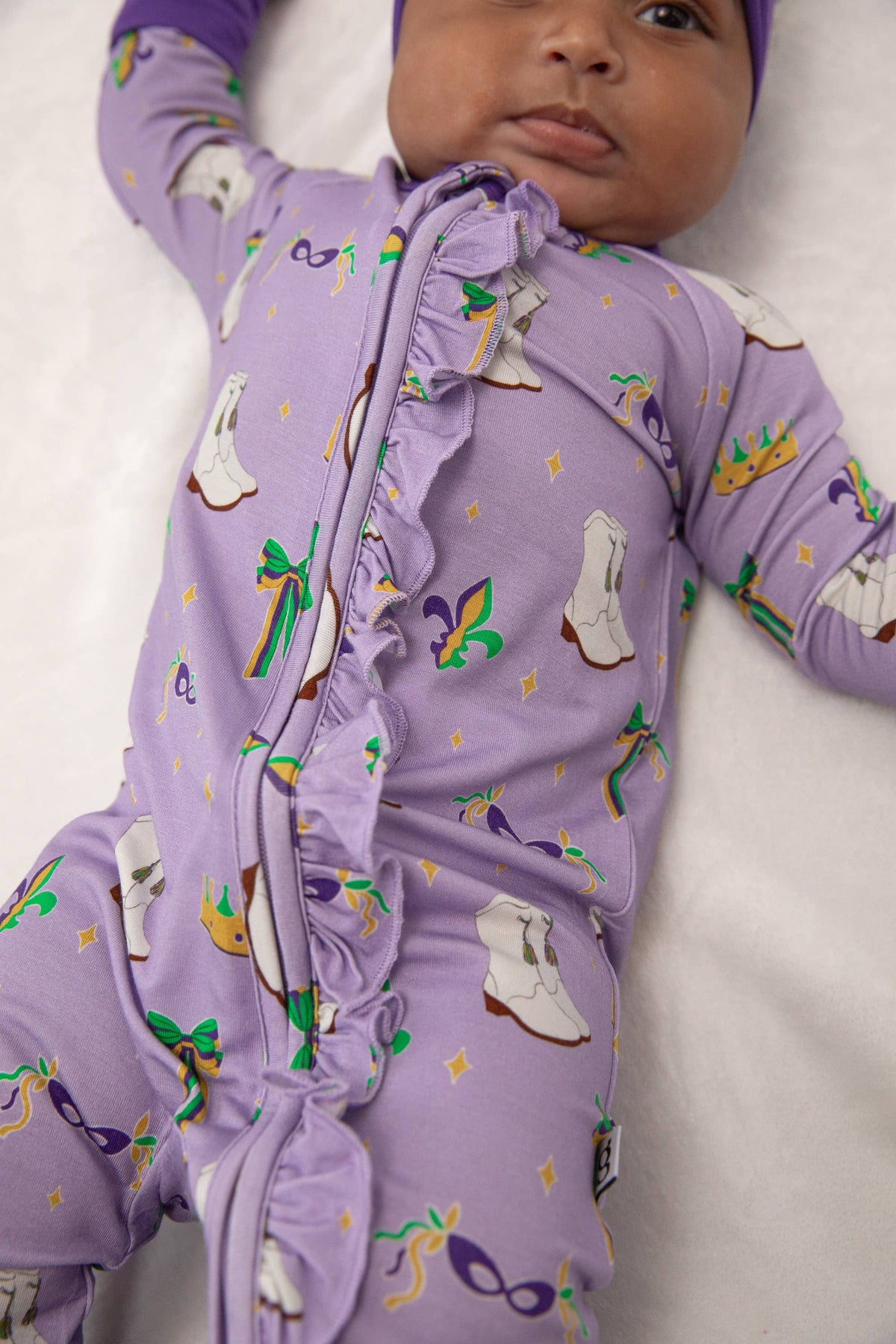 Mardi Gras Queen Bamboo Convertible Zip PJs