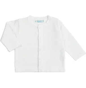 White Classic Knit Cardigan