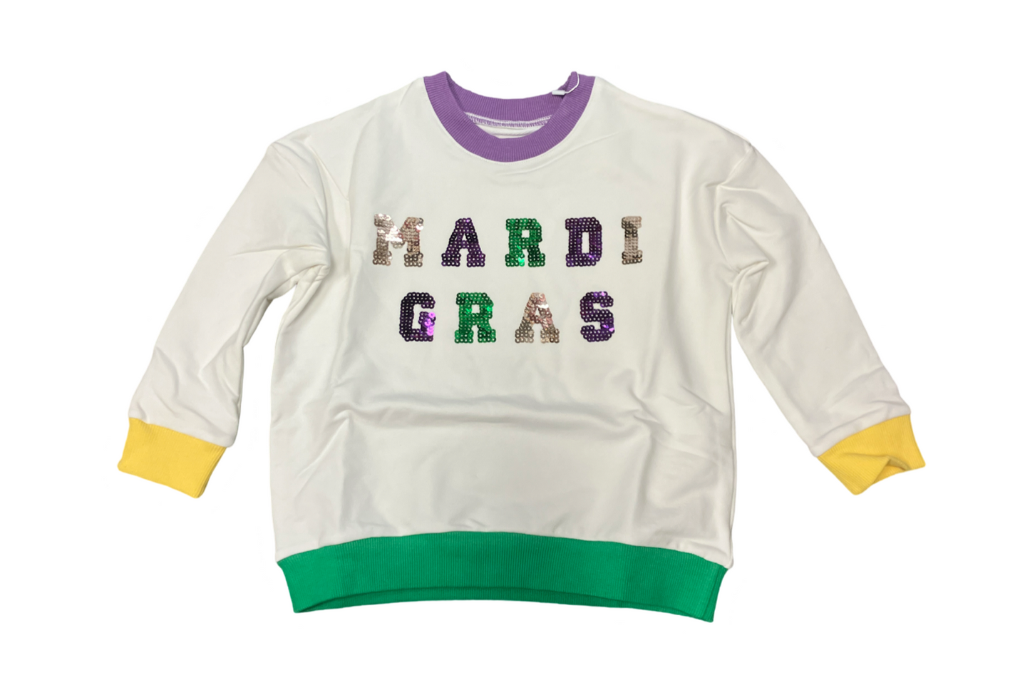 Sequin Mardi Gras Crewneck