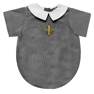 Fleur De Lis Embroidered Boy Bubble