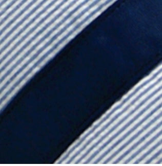 Navy Seersucker Small Backback