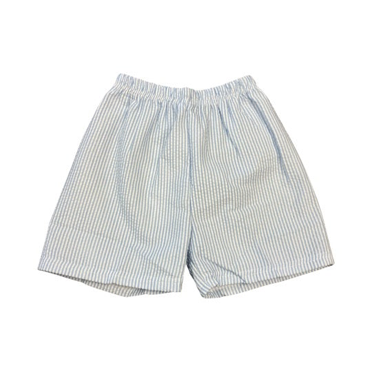 Blue Seersucker Shorts