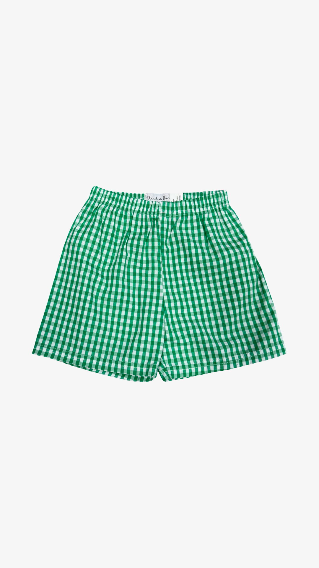 Green Gingham Shorts