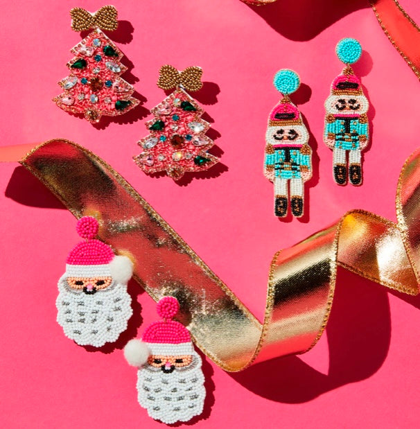 Christmas beaded earings