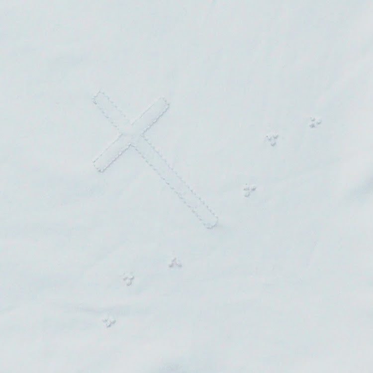 White Cross Receiving Blanket