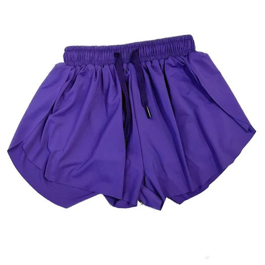Purple butterfly shorts