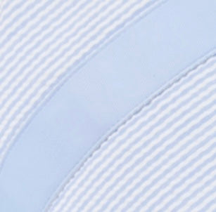 Baby Blue Seersucker Medium Backpack