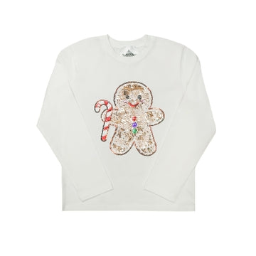 Sequin Gingerbread Long Sleeve Shirt