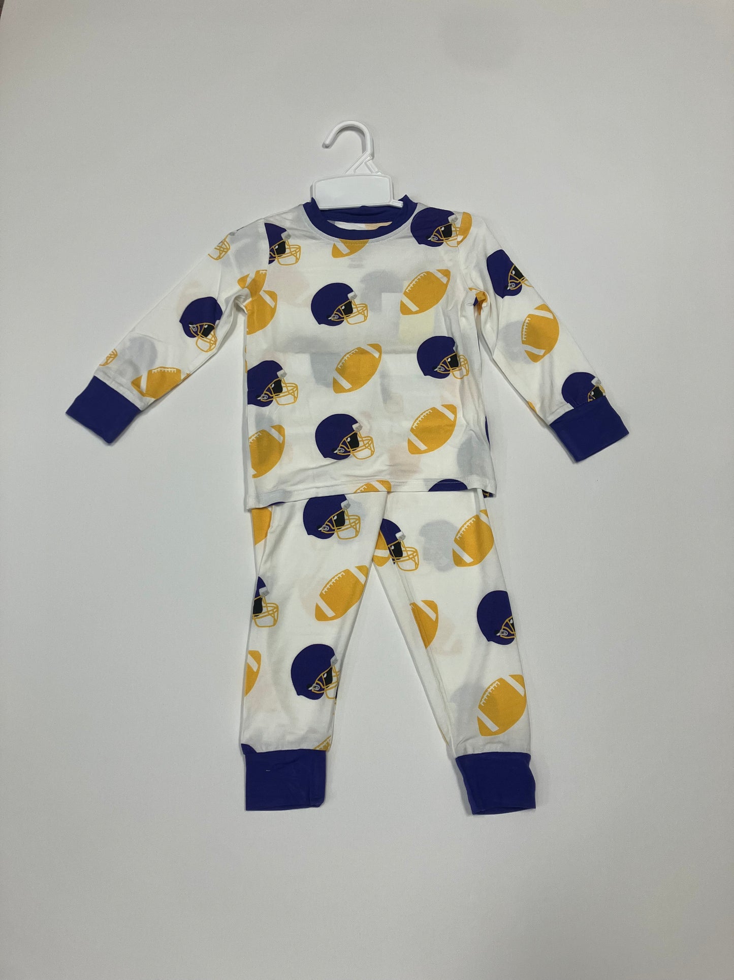Football Fever Purple and Gold Pajamas