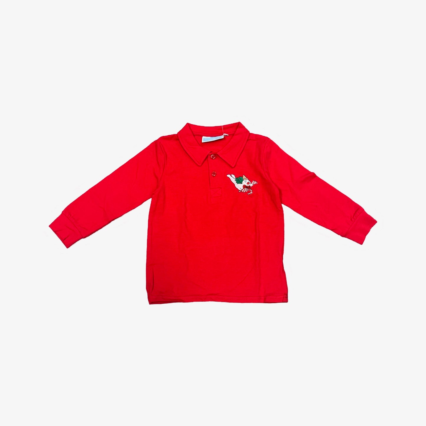 Red Nola Snowman Polo