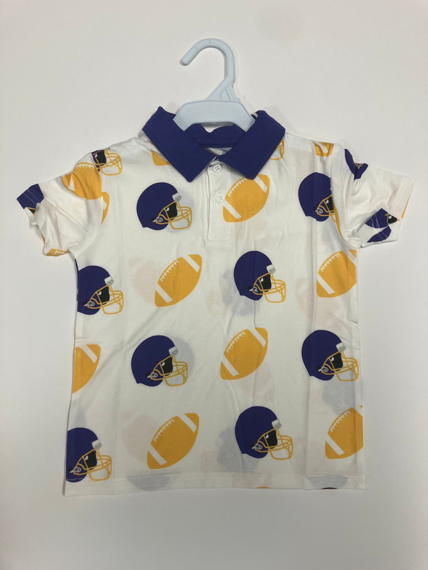 Football Fever Purple and Gold Polo