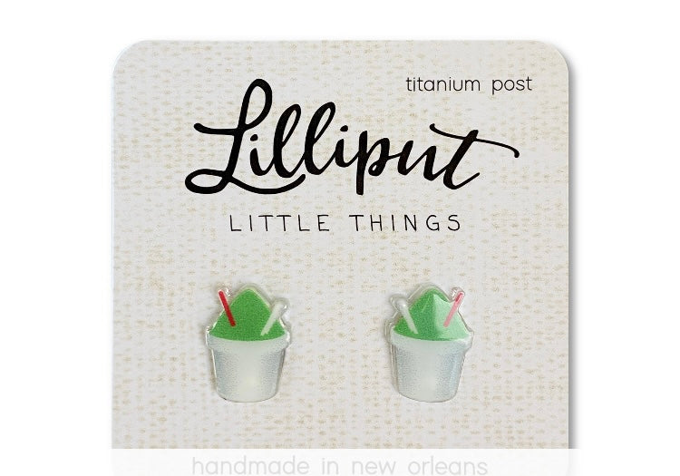 Snoball Earrings: Green