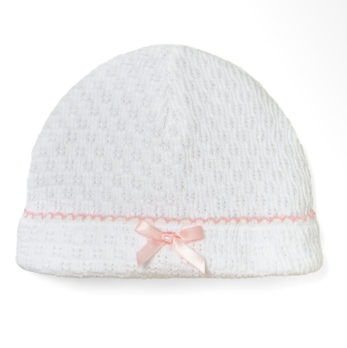 Paty Knit Saylor Beanie with Pink Trim and Bow
