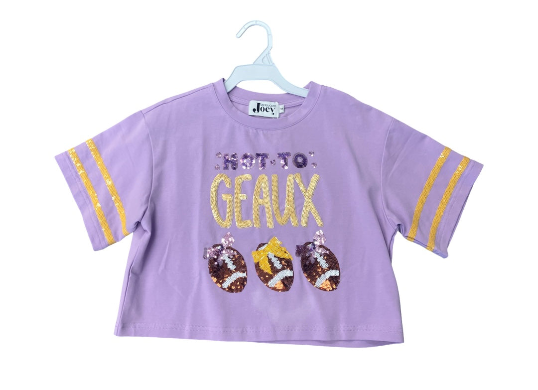 Hot to Geaux Sequin Shirt Child and Adult