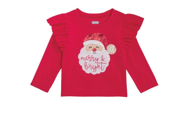 Sequin Holiday Santa Tee
