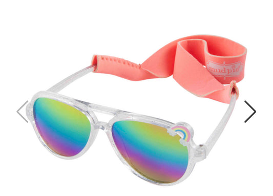Clear sunglasses with a rambow
