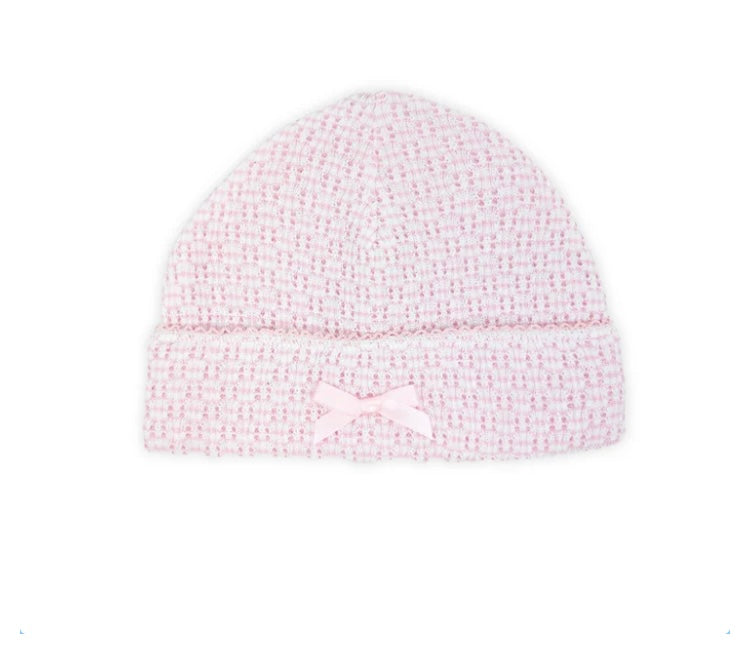 Paty Knit Saylor Beanie with bow #226: / Pink
