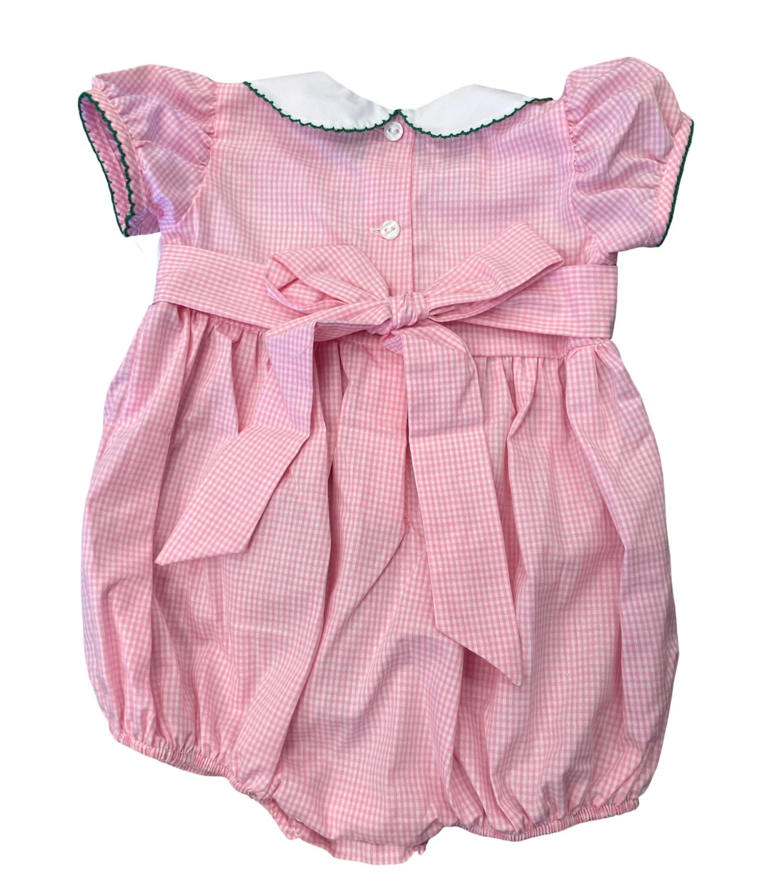 Rosie Smocked Waist Pink Christmas Tree Bubble