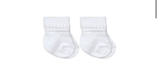white sock bubble booties 2 pack pair