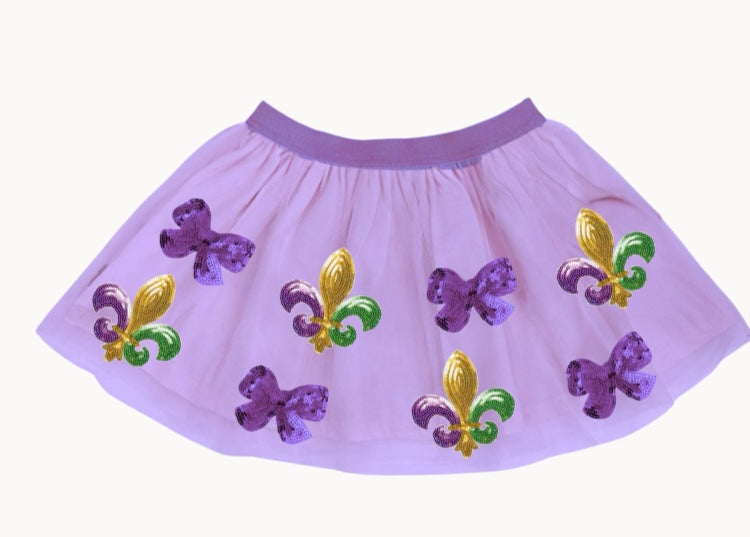 Fleur De Lis Mardi Gras Sequin Tu Tu