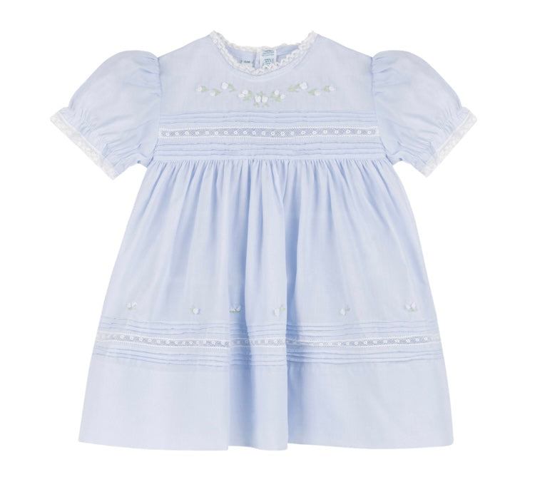 Feltman Blue Floral Bullion Dress