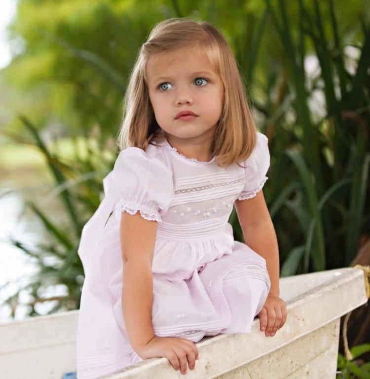 Feltman White Floral Bullion Dress